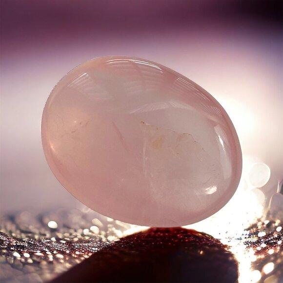 Rose Quartz Crystal Stone Smooth Oval Pink Spiritual Healing Heart Chakra - Picture 1 of 7